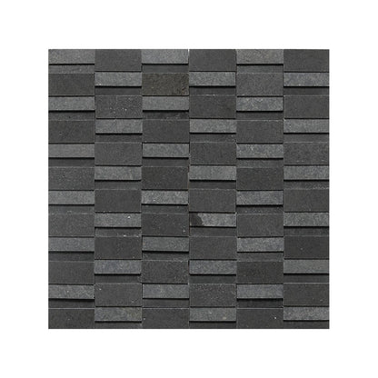 Daltile Stone a la Mod 11" x 11" Mixed Natural Stone 2" Random Mosaic, Urban Bluestone, 12" x 12"