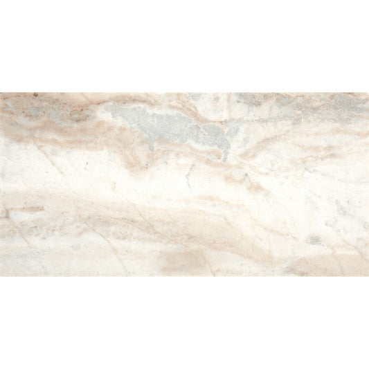 Marazzi Presario 12" x 24" Honed Natural Stone Tile, Lumen White, 12" x 24"