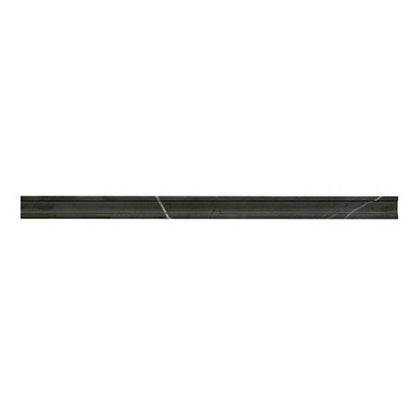 Daltile Natural Stone Marble 0.75" x 12" Honed Modern Pencil Rail Trim, Antico Scuro, 0.75" x 12"