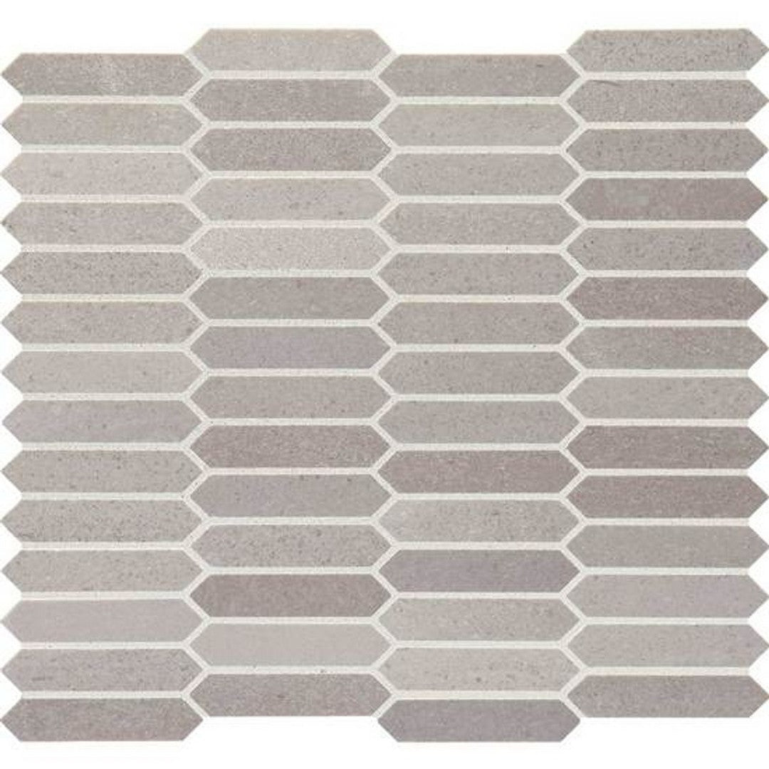 American Olean Candora 12" x 12" Polished Liner Hex Natural Stone Mosaic, Demure Gray, 12" x 12"
