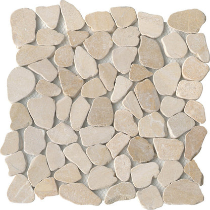 Emser Cultura 12" x 12" Natural Stone Onyx Pebble Mosaic, Beige, 11.81" x 11.81"