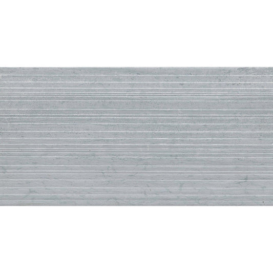 Emser Metro 12" x 24" Honed Limestone Linear Tile, Blue, 12" x 24"