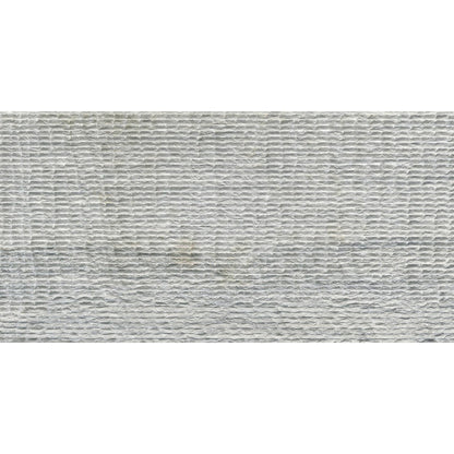 Emser Metro 12" x 24" Rectified Limestone Striated & Chiseled Tile, Blue, 12" x 24"