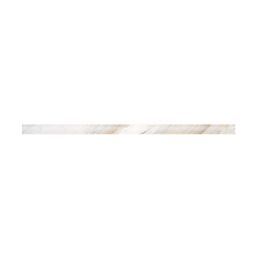 Daltile Pietra Divina 0.5" x 12" Honed Natural Stone Petite Pencil Rail Trim, Namaste, 0.5" x 12"