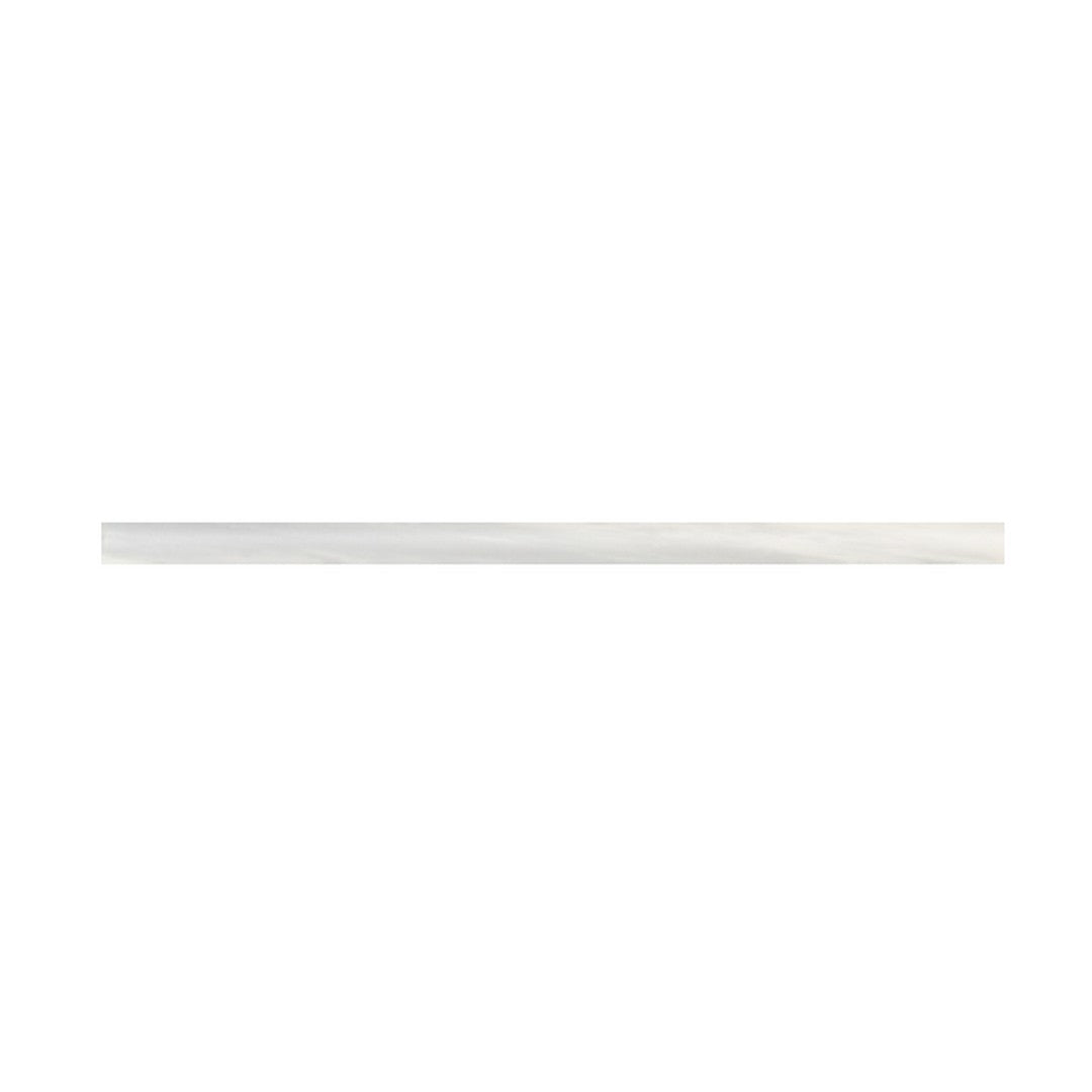 Daltile Pietra Divina 0.5" x 12" Honed Natural Stone Petite Pencil Rail Trim, Calacatta Dolomiti, 0.5" x 12"