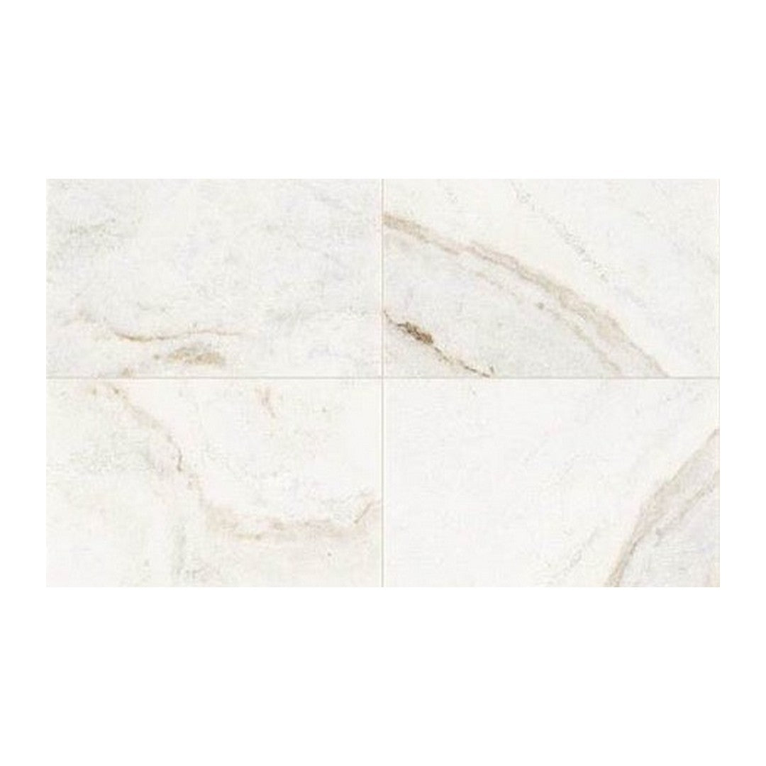 Daltile Natural Stone Marble 12" x 24" Honed Tile, Daphne White, 12" x 24"