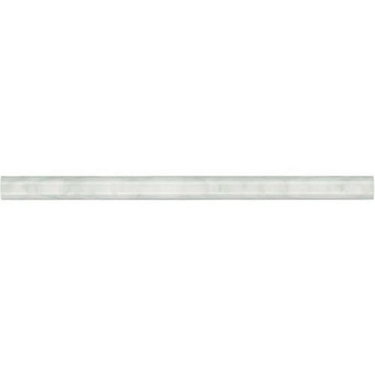 Daltile-Natural-Stone-Marble-0.5-x-12-Honed-Petite-Pencil-Rail-Trim-First-Snow-Elegance