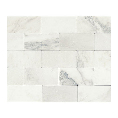 Daltile Natural Stone Marble 3" x 6" Honed Tile, First Snow Elegance, 3" x 6"