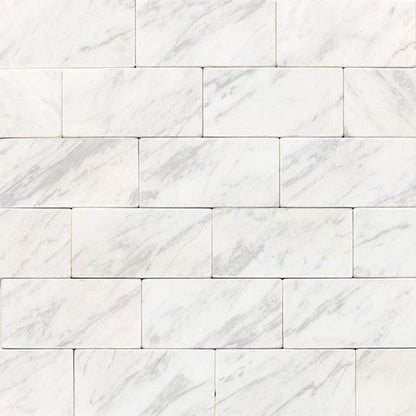 Daltile Natural Stone Marble 3" x 6" Polished Tile, Contempo White, 3" x 6"