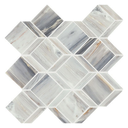 Daltile Gamma 12" x 12" Polished Natural Stone Balance XL Mosaic, Azure, 12" x 12"