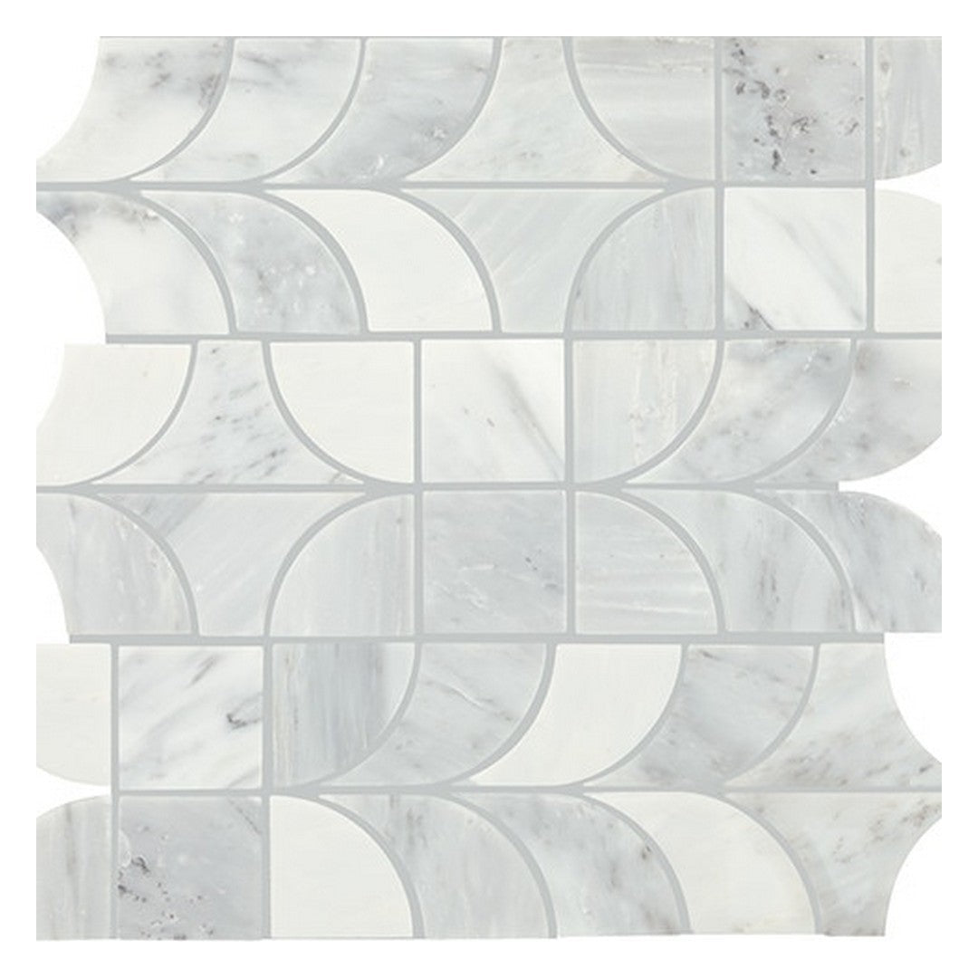 Daltile Gamma 14" x 16" Polished Natural Stone Patchwork Mosaic, Mystic, 14" x 16"