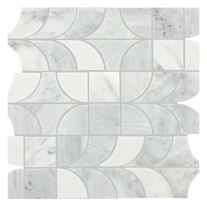 Daltile Gamma 14" x 16" Polished Natural Stone Patchwork Mosaic, Mystic, 14" x 16"