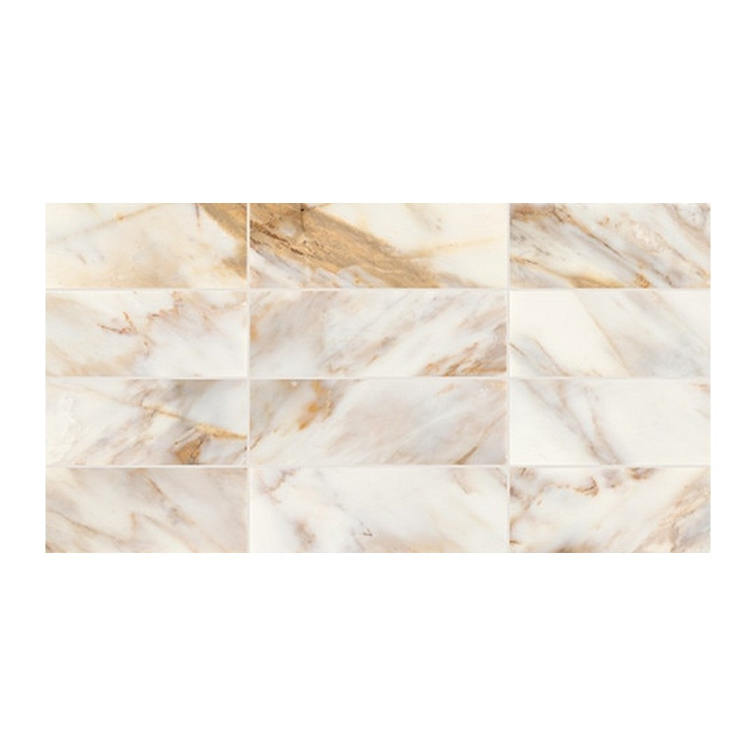 Daltile Gamma 4" x 12" Honed Natural Stone Tile, Bella, 4" x 12"