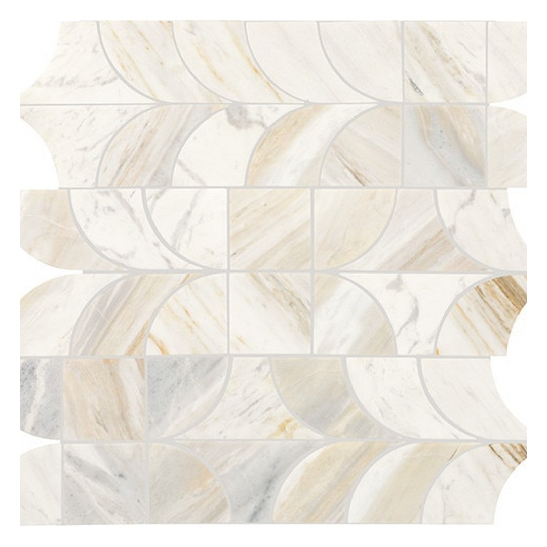 Daltile Gamma 14" x 16" Polished Natural Stone Patchwork Mosaic, Bella, 14" x 16"