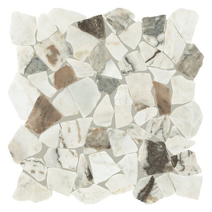 Daltile Gamma 13" x 13" Honed Natural Stone Pebble Mosaic, Illusive, 13" x 13"