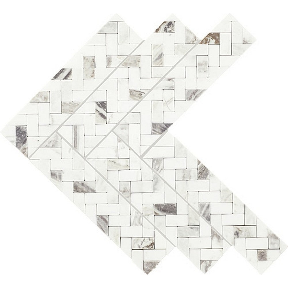 Daltile-Eclessia-Marble-14-x-15-Polished-Natural-stone-Double-Herringbone-Mosaic-Volakas