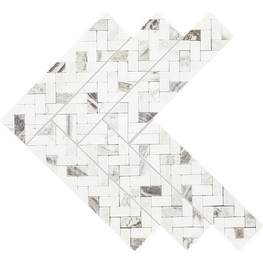 Daltile-Eclessia-Marble-14-x-15-Polished-Natural-stone-Double-Herringbone-Mosaic-Volakas