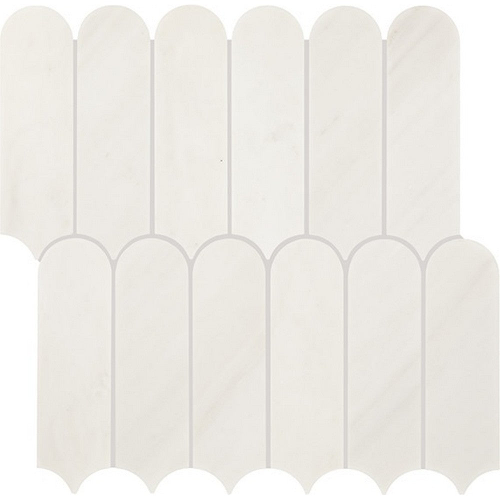 Daltile-Eclessia-Marble-12-x-13-Polished-Natural-stone-Elongated-Fan-Mosaic-Pacifica