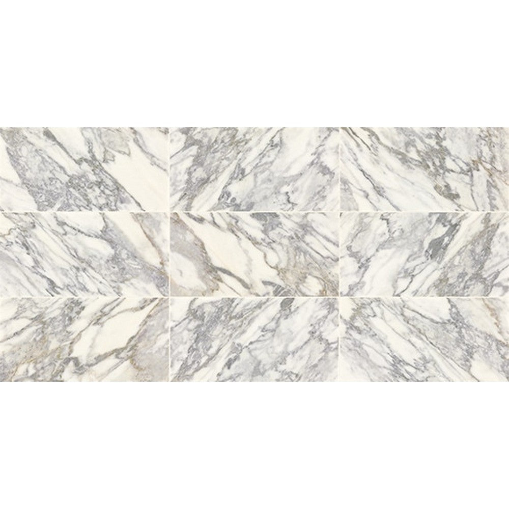 Daltile Eclessia Marble 12" x 24" Honed Natural stone Tile, Arabescato Argento, 12" x 24"