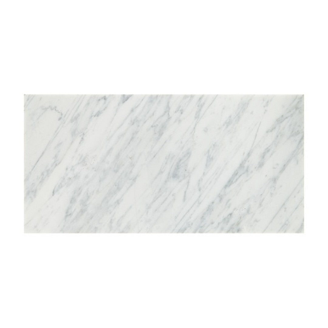 Daltile Natural Stone Marble 12" x 24" Honed Tile, Carrara Gioia, 12" x 24"