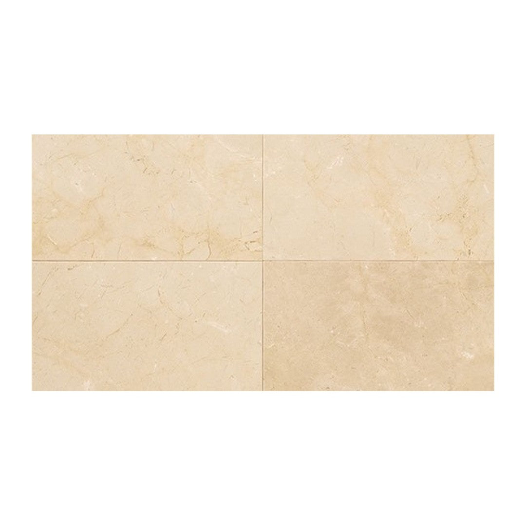 Daltile Natural Stone Marble 12" x 24" Polished Tile, Crema Marfil Elegance, 12" x 24"