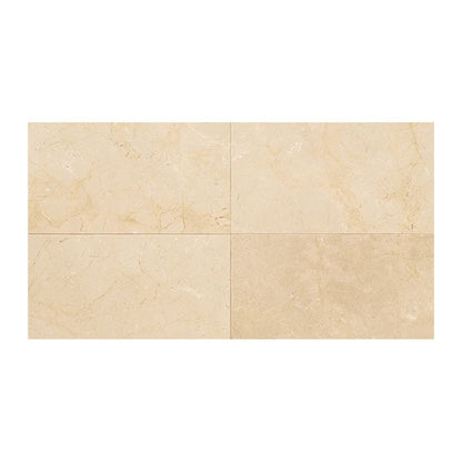 Daltile Natural Stone Marble 12" x 24" Honed Tile, Crema Marfil Elegance, 12" x 24"