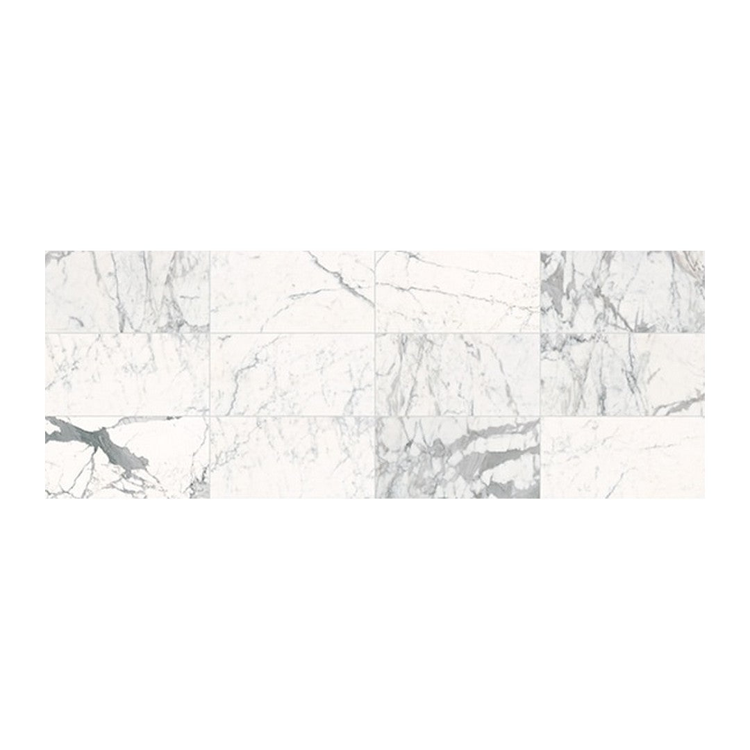 Daltile Natural Stone Marble 12" x 24" Polished Tile, Statuario, 12" x 24"