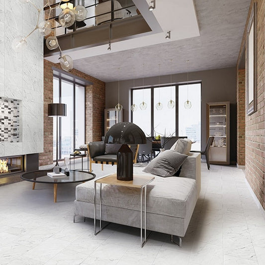 Daltile-Marble-Attache-Lavish-24-x-24-Rectified-Satin-Porcelain-Floor-Tile-Diamond-Carrara