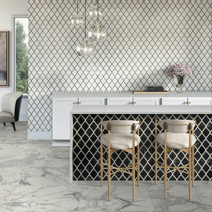 Daltile-Marble-Attache-Lavish-32-x-32-Rectified-Satin-Porcelain-Floor-Tile-Pearl-Arabesque