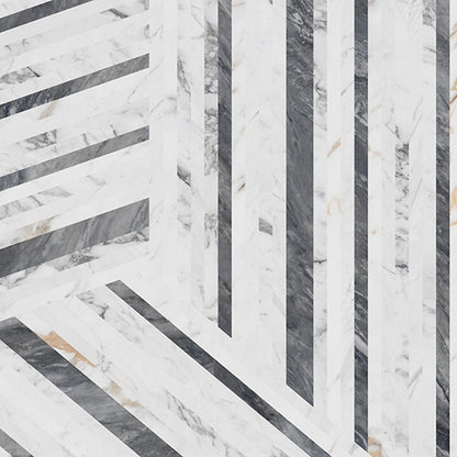 Daltile Marble Attache Lavish 24" x 24" Rectified Polished Porcelain Floor Deco Tile, Entranced Deco, 23.37" x 23.37"