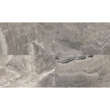 Daltile Marble Attache 24" x 48" Rectified Polished Porcelain Floor Tile, Crux, 23.37" x 47.06"