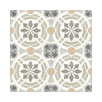 Lungarno Marrakesh 8" x 8" Pressed Matte Porcelain Floor Deco Tile
