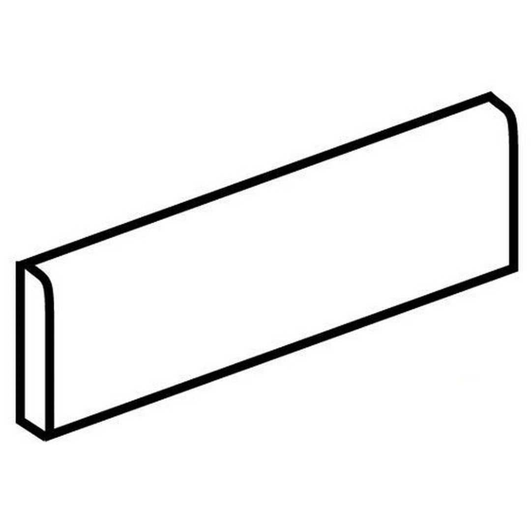 American Olean Mirasol 3" x 12" Ceramic Floor Bullnose, Silver Marble, 3" x 12"