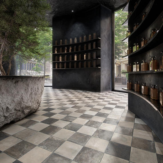 Marazzi Cotto Revival 8" x 8" Matte Porcelain Floor Tile, Ash, 7.93" x 7.93"