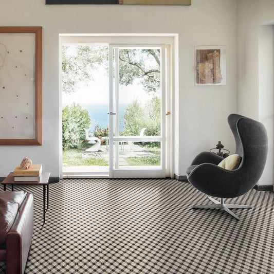 Marazzi-D_Segni-8-x-8-Plaid-Deco-Matte-Porcelain-Tile-Plaid-Smoke-Blend