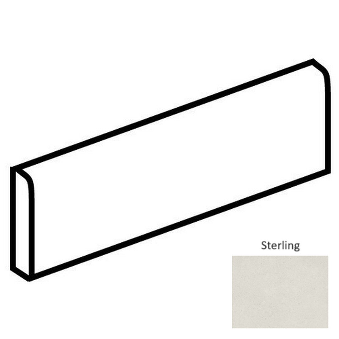 Daltile Outlander 3" x 24" Matte Porcelain Floor Bullnose, Sterling, 3" x 24"