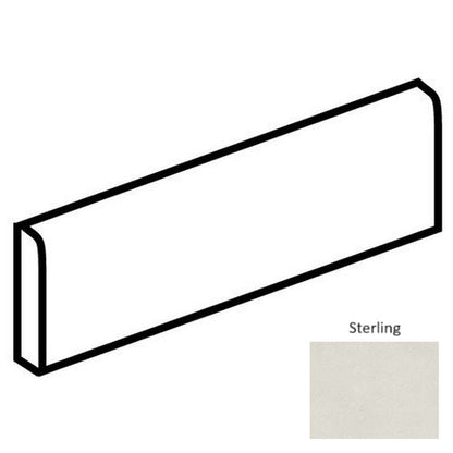Daltile Outlander 3" x 24" Matte Porcelain Floor Bullnose, Sterling, 3" x 24"