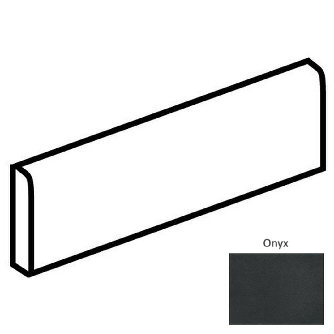 Daltile Outlander 3" x 24" Matte Porcelain Floor Bullnose, Onyx, 3" x 24"