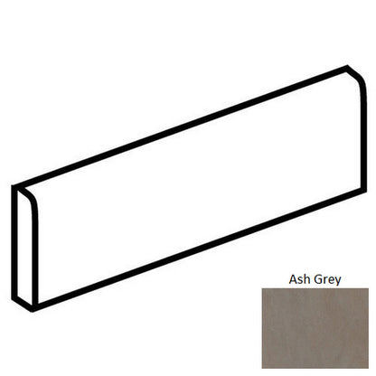 Daltile Bee Hive 3" x 12" Matte Porcelain Floor Bullnose, Ashgrey, 3" x 12"