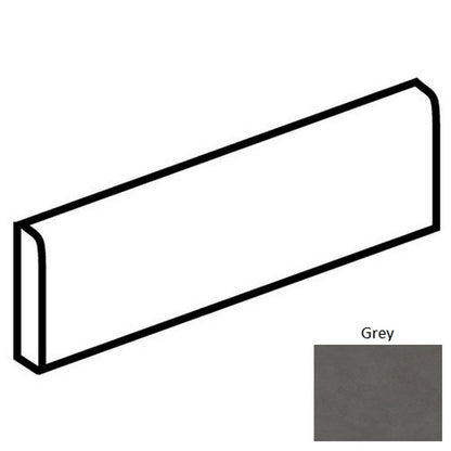 Daltile Bee Hive 3" x 12" Matte Porcelain Floor Bullnose, Grey, 3" x 12"