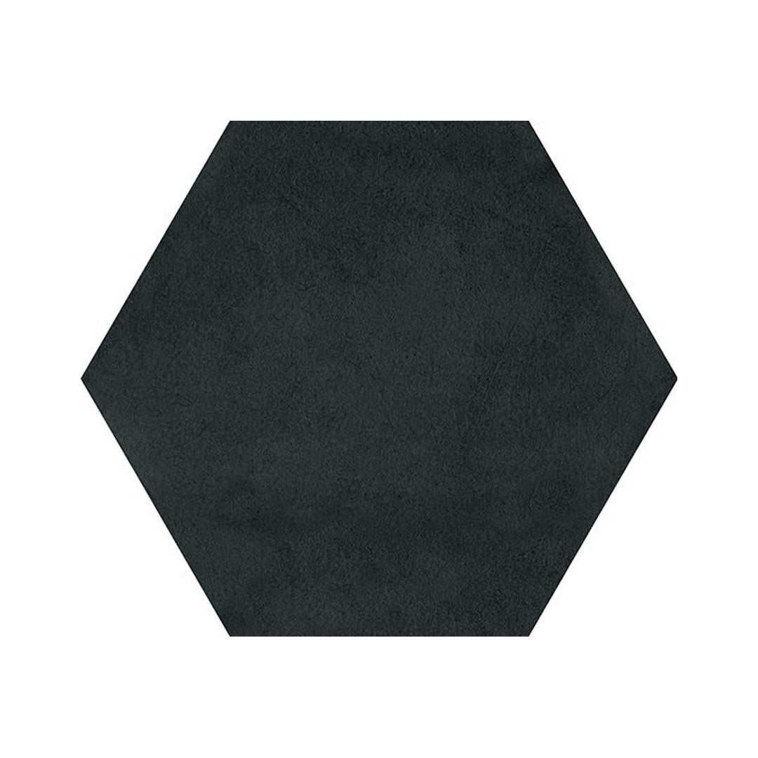 Daltile Bee Hive Medley 8.5" x 10" Matte Porcelain Hexagon Floor Tile, Black, 8.5" x 9.75"