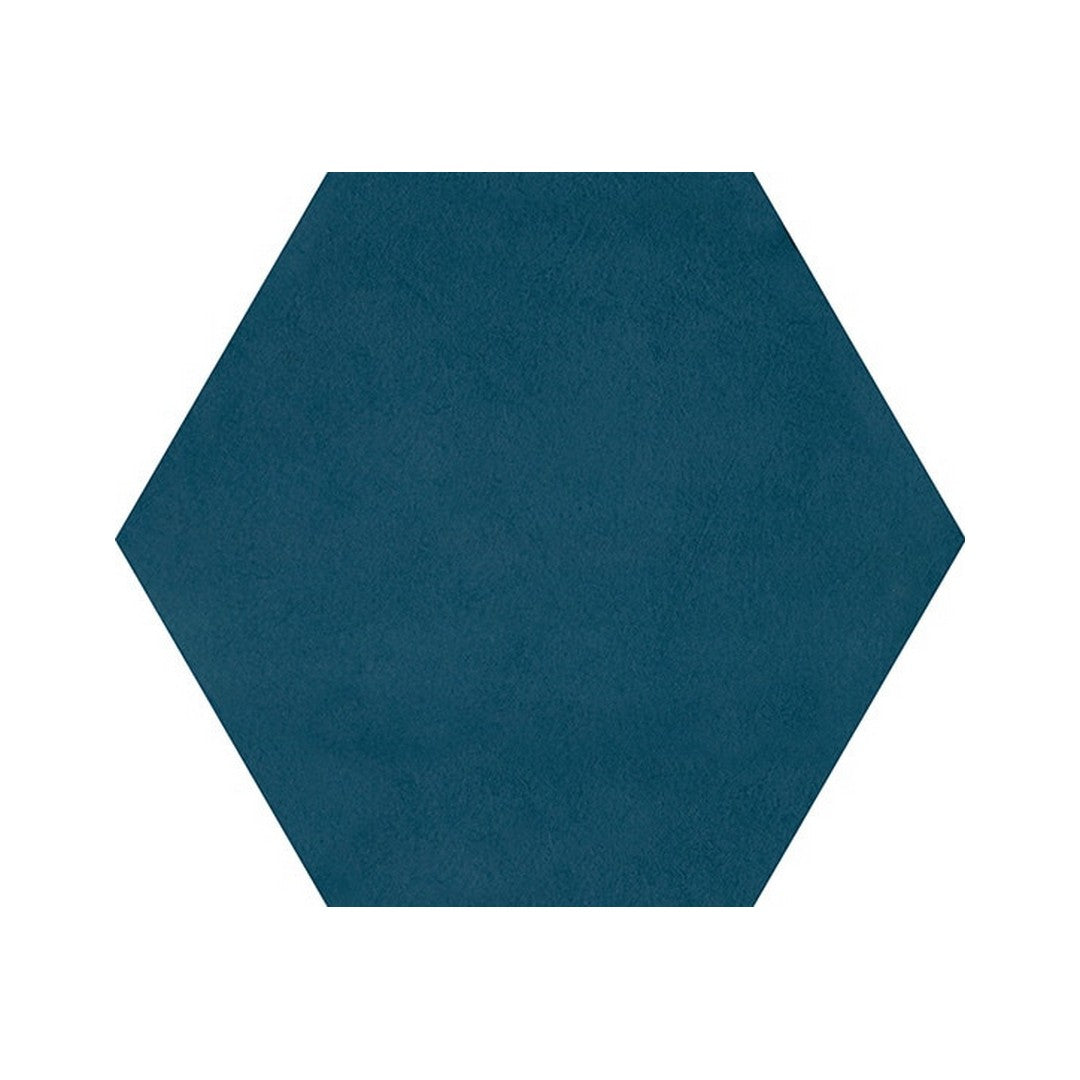 Daltile Bee Hive Medley 8.5" x 10" Matte Porcelain Hexagon Floor Tile, Blue, 8.5" x 9.75"
