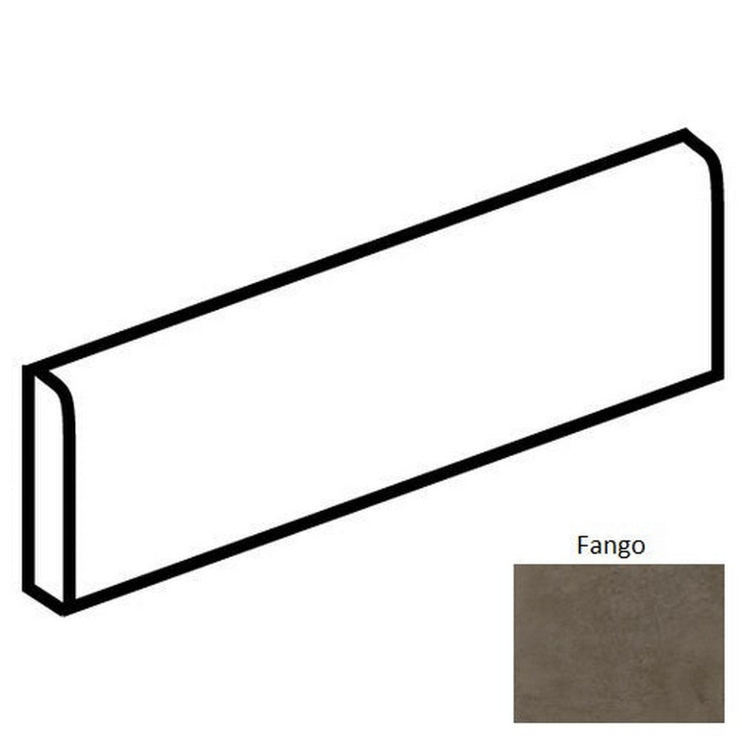 Daltile Portfolio 3" x 12" Rectified Matte Porcelain Floor Bullnose, Fango, 3" x 12"