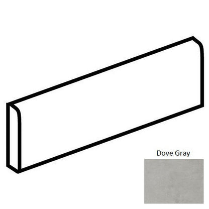 Daltile Portfolio 3" x 12" Rectified Matte Porcelain Floor Bullnose, Dove Grey, 3" x 12"