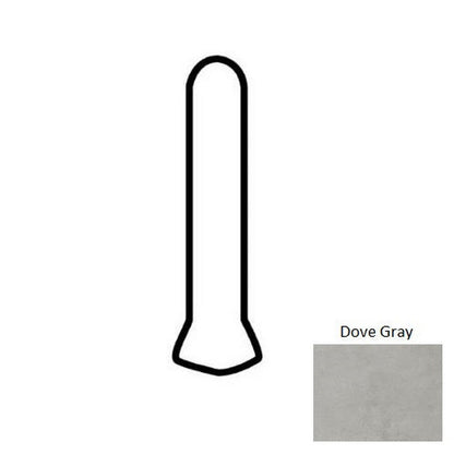 Daltile Portfolio 1" x 6" Rectified Matte Porcelain Floor Cove Base Outcorner, Dove Grey, 1" x 6"