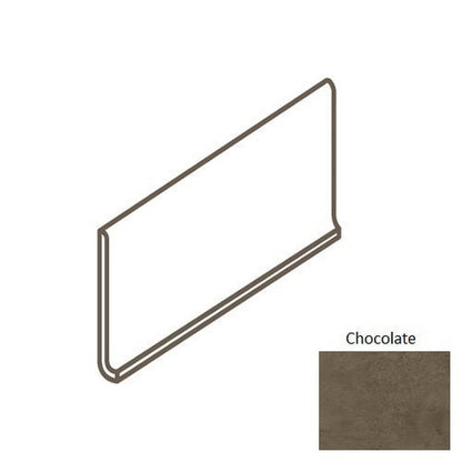 Daltile Portfolio 6" x 12" Rectified Matte Porcelain Floor Cove Base, Chocolate, 6" x 12"