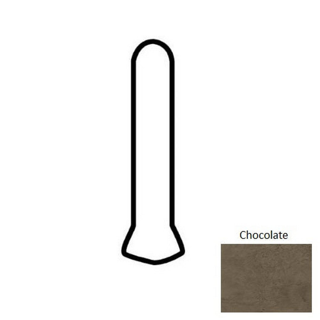 Daltile Portfolio 1" x 6" Rectified Matte Porcelain Floor Cove Base Outcorner, Chocolate, 1" x 6"