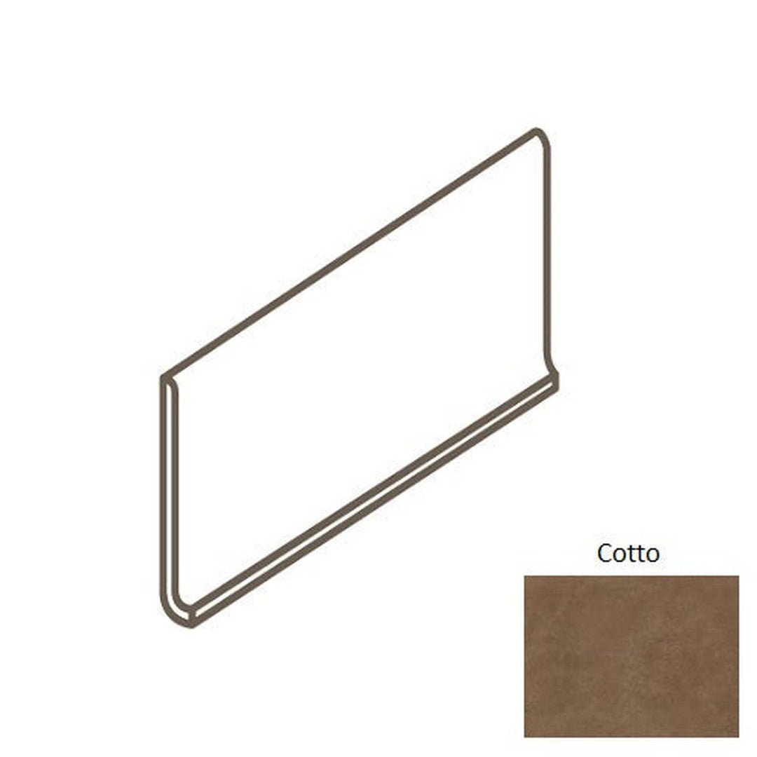 Daltile Portfolio 6" x 12" Rectified Matte Porcelain Floor Cove Base, Cotto, 6" x 12"