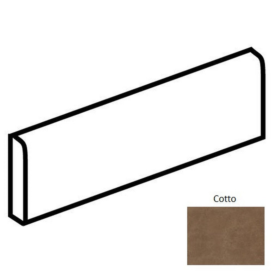 Daltile Portfolio 3" x 12" Rectified Matte Porcelain Floor Bullnose, Cotto, 3" x 12"