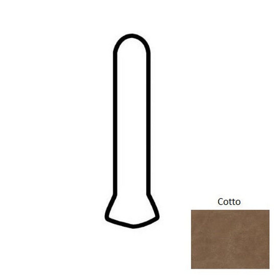 Daltile Portfolio 1" x 6" Rectified Matte Porcelain Floor Cove Base Outcorner, Cotto, 1" x 6"